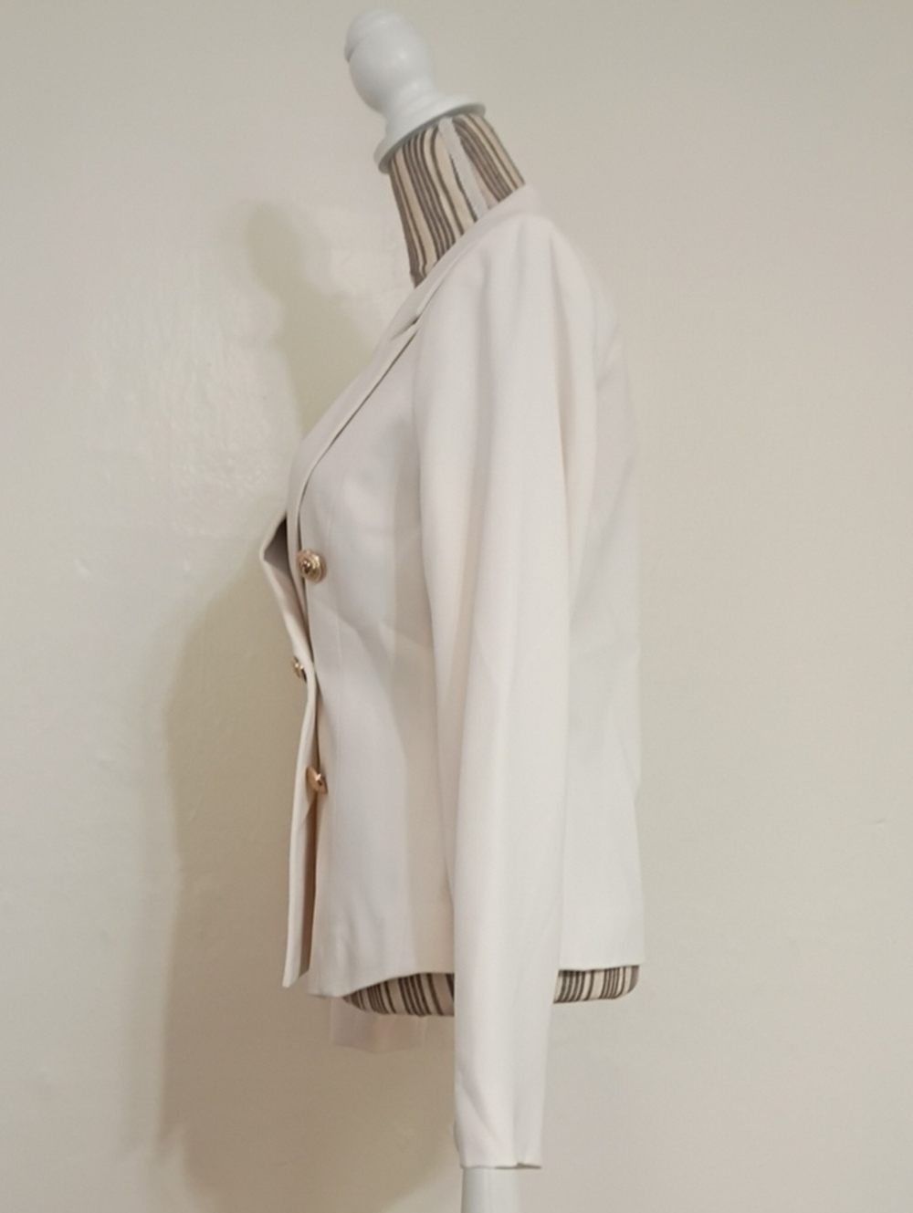 Lavender Brown Cream Double Breasted Callie Jacket Size M NWT MSRP $388 - Picture 2 of 9